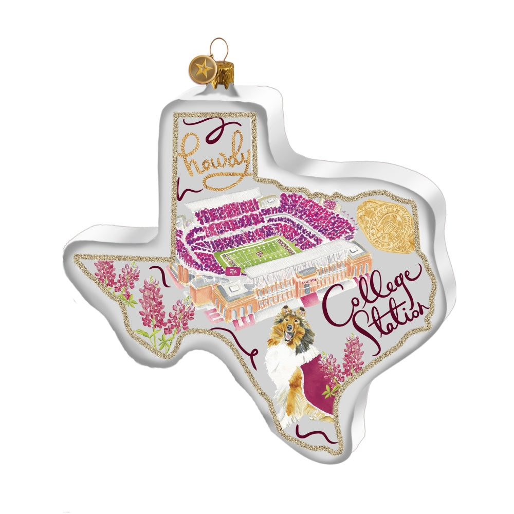 College Station Catherine Cartie City Capsule 2026 Texan Christmas Ornament