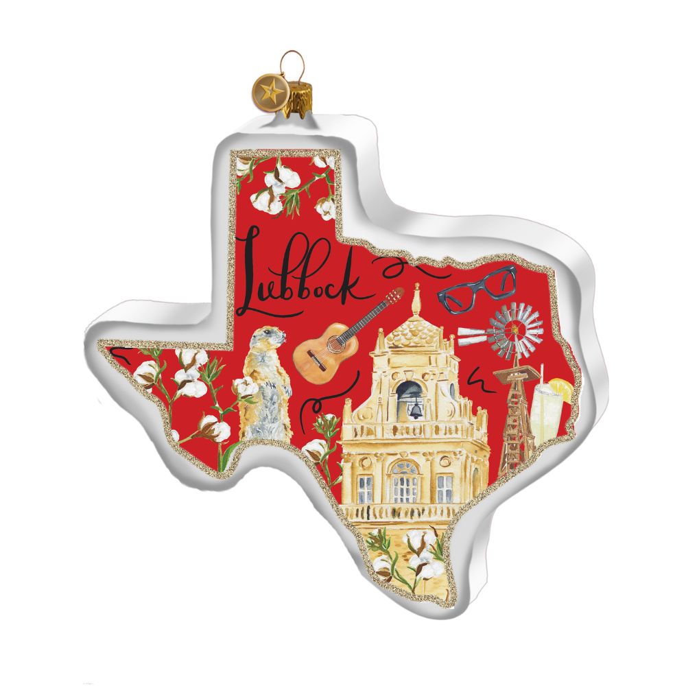 Lubbock Catherine Cartie City Capsule 2026 Texan Christmas Ornament