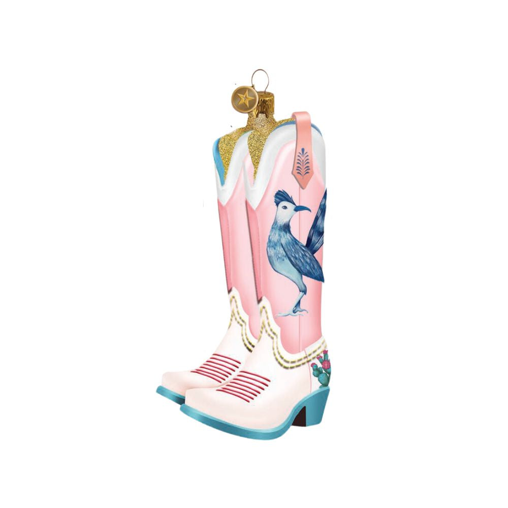 Cowgirl Boots 2026 Edition Texan Christmas Ornament
