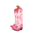 Breast Cancer Awareness Cowgirl Boots 2026 Edition Texan Christmas Ornament