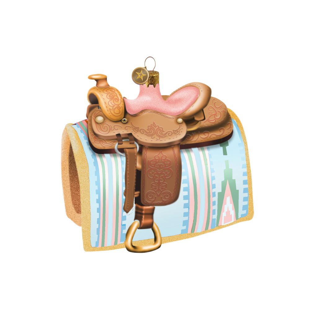 Texas Horse Saddle 2026 Texan Christmas Ornament