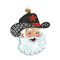 Game Day Black & Red Cowboy Santa 2026 Edition Texan Christmas Ornament