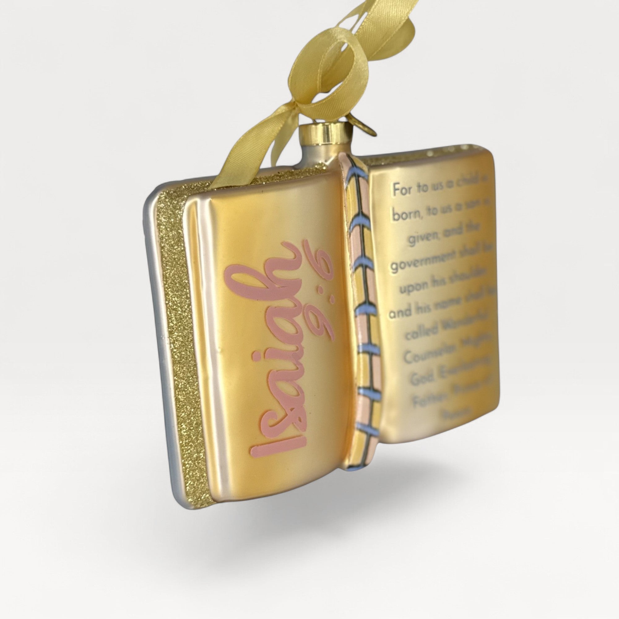2026 Isaiah Bible Blown Glass Christmas Ornament | Christian Collectible