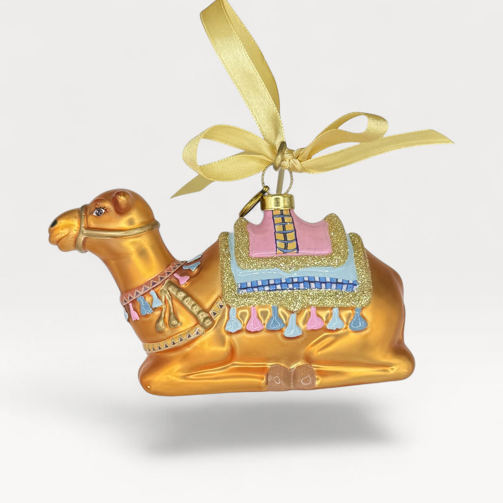 2026 Camel Blown Glass Christmas Ornament | Christian Nativity Collectible