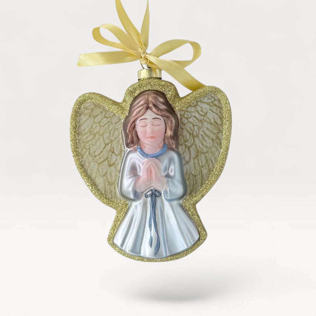 2026 Lauren Clyburn Angel Blown Glass Ornament | Christian Christmas Collectible
