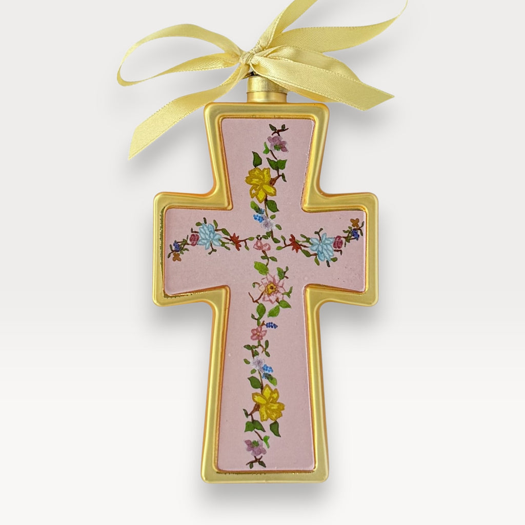 2026 Lauren Clyburn Cross Ornament | Blown Glass Christian Christmas Ornament
