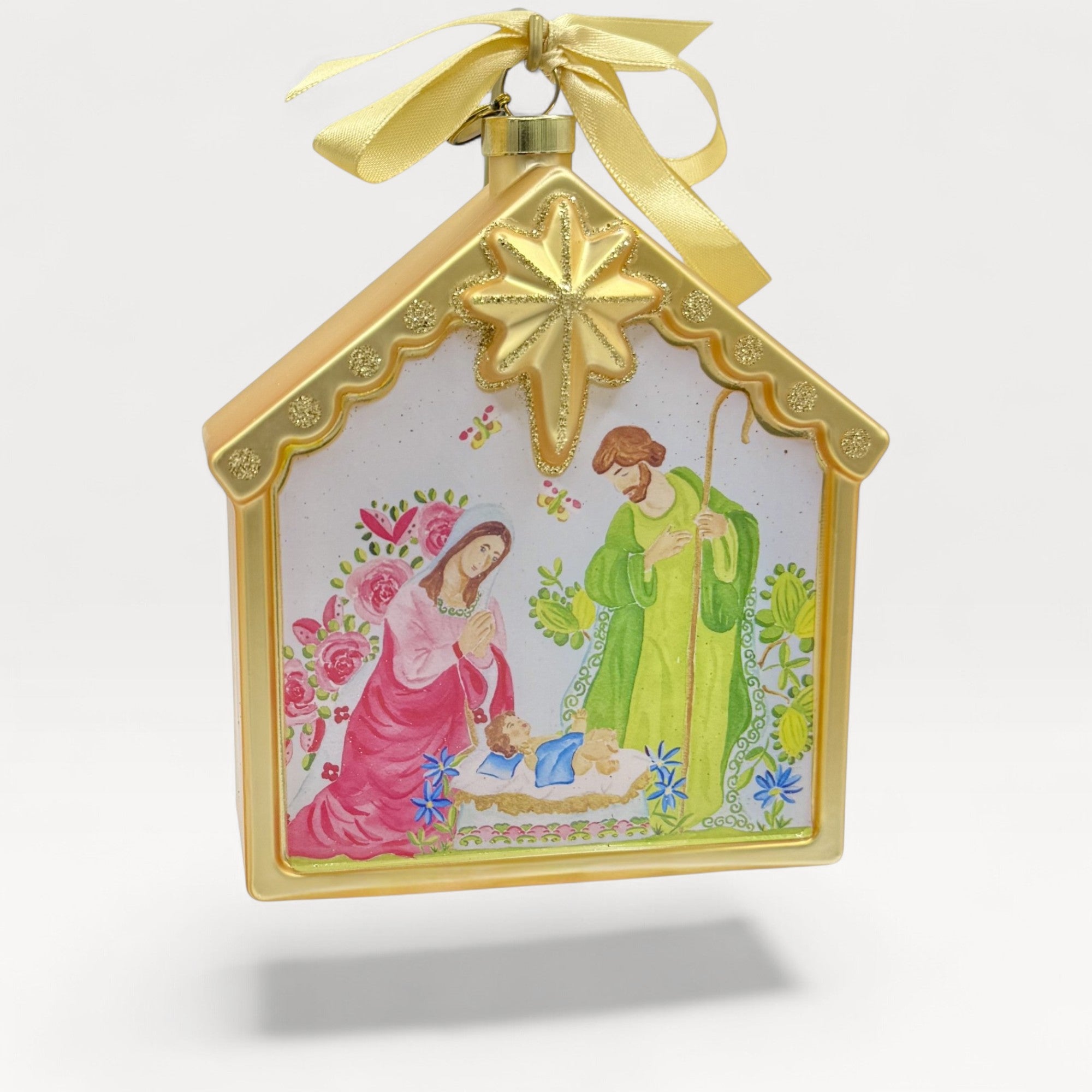2026 Nativity Blown Glass Christmas Ornament | Catherine Cartie Limited Edition