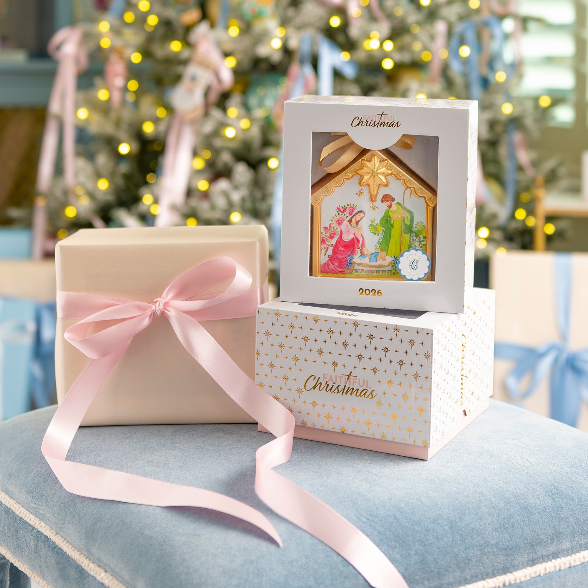 2026 Nativity Blown Glass Christmas Ornament | Catherine Cartie Limited Edition