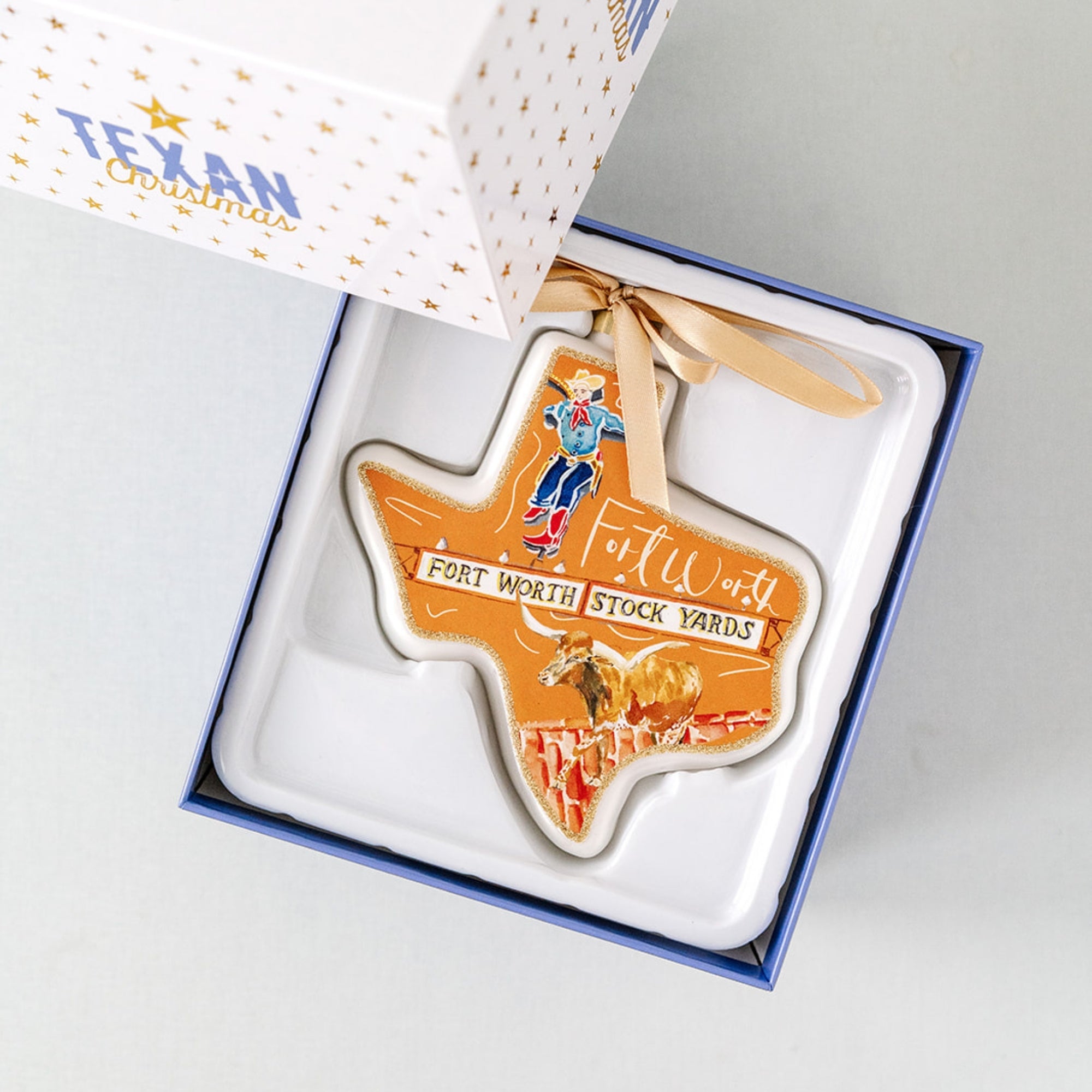 Fort Worth Catherine Cartie City Capsule 2026 Texan Christmas Ornament