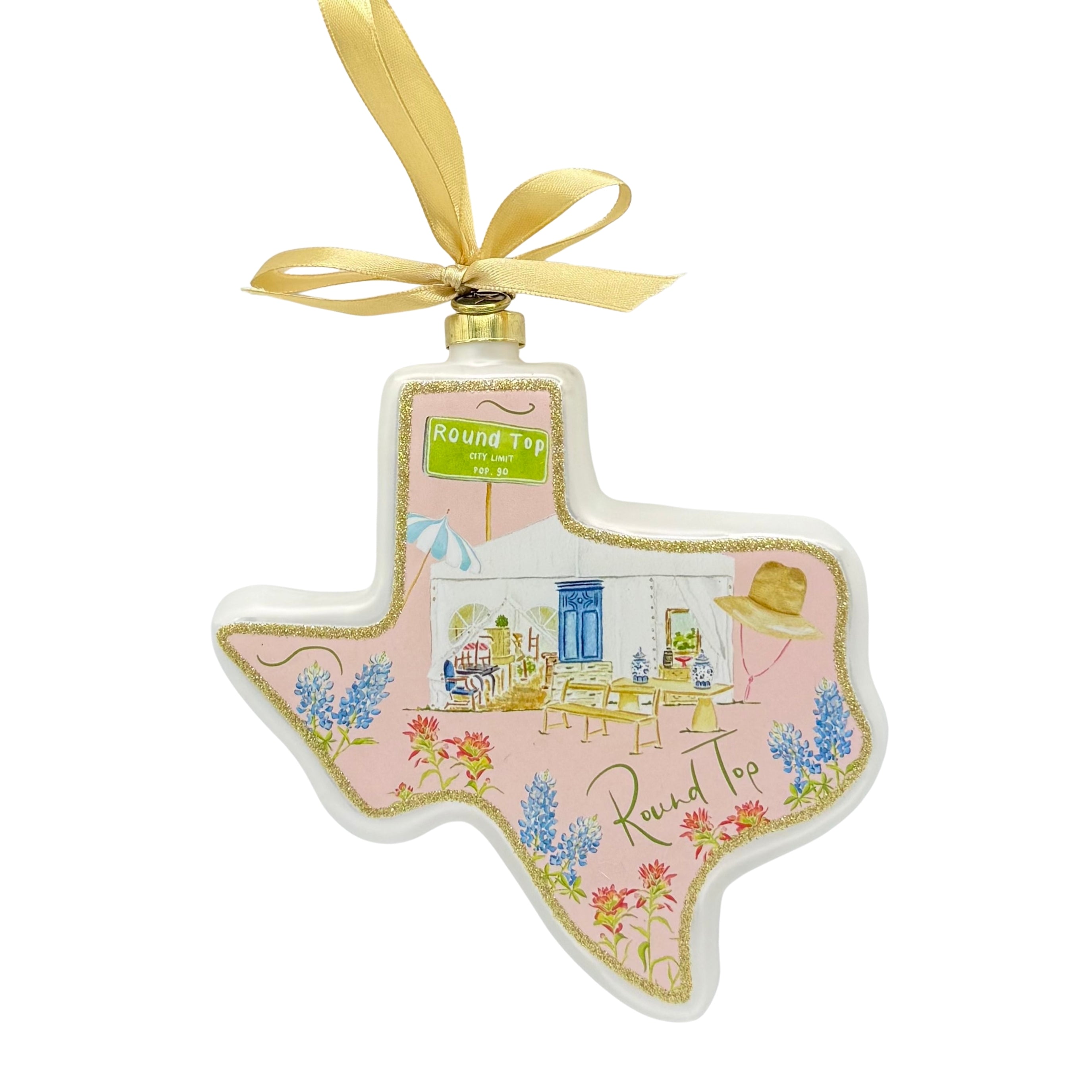 Round Top Catherine Cartie City Capsule 2026 Texan Christmas Ornament