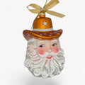 Burnt Orange Texas Cowboy Santa Blown Glass Christmas Ornament | Texan Christmas 2026 Edition