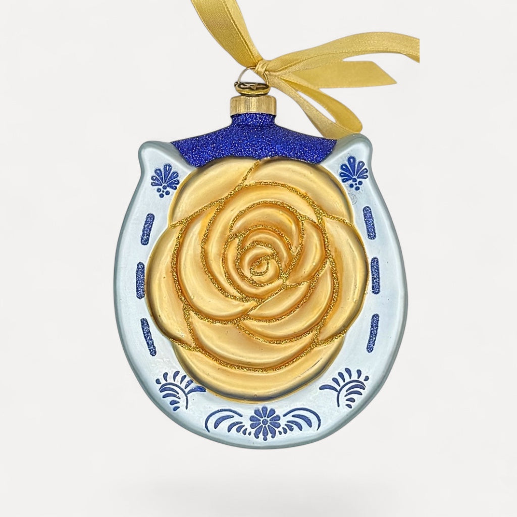 Lucky Horseshoe & Yellow Rose | Texan Christmas 2026 Edition Ornament